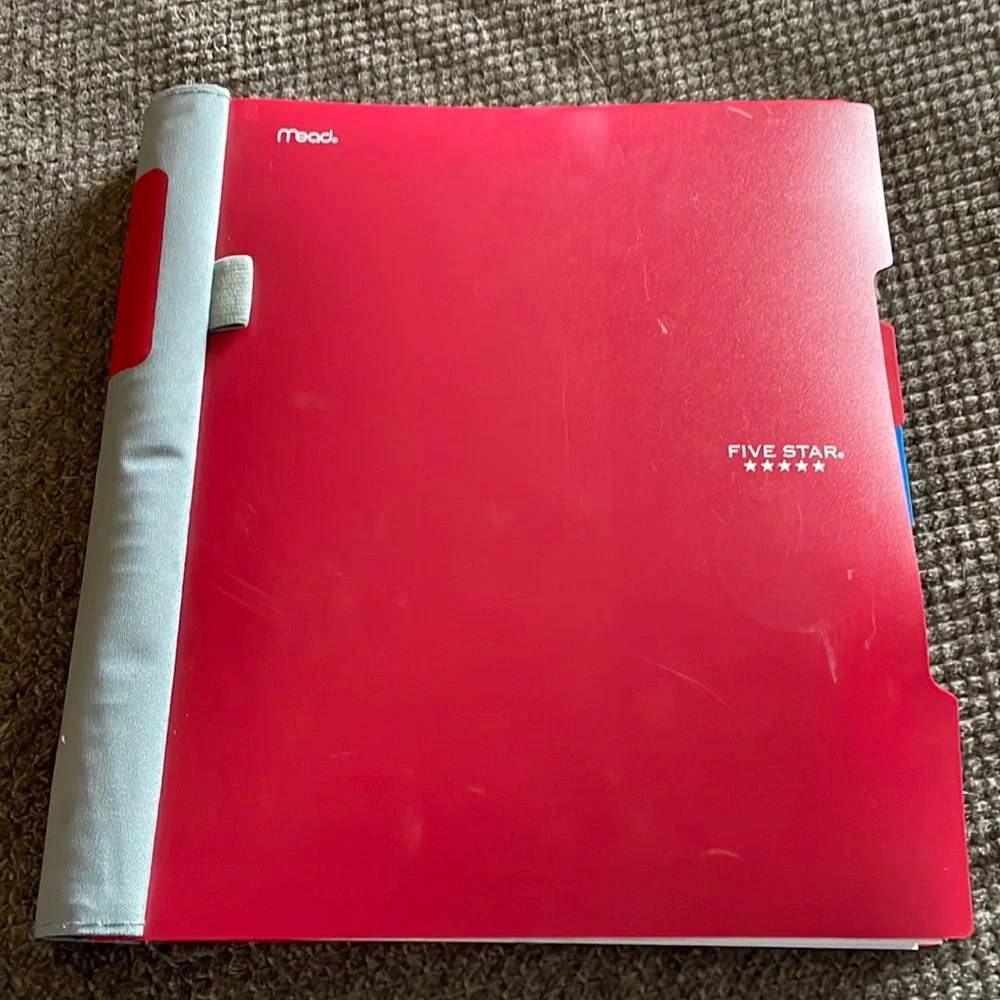 Mead, five star divider and paper and folders